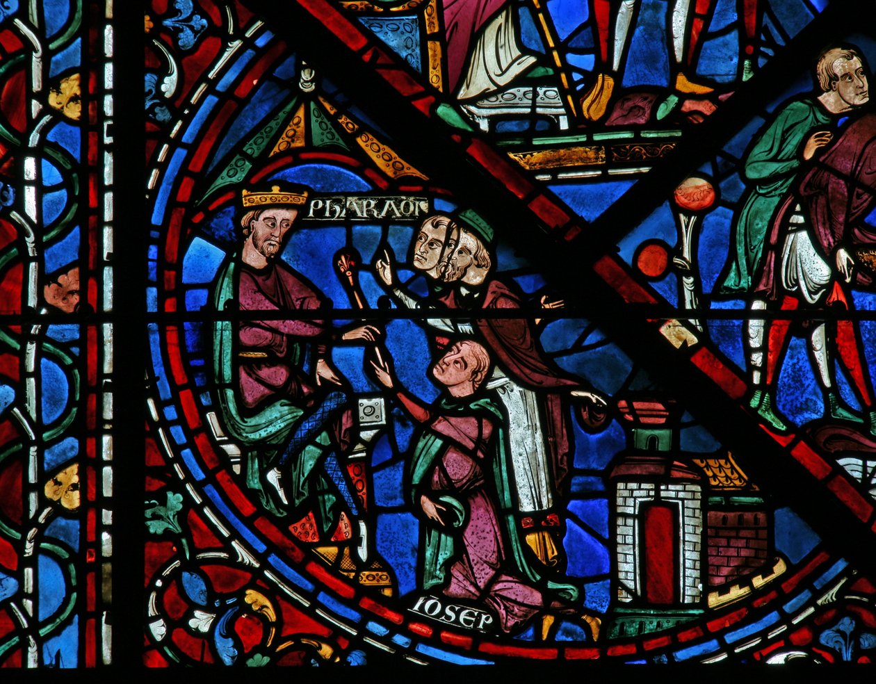 A janela de Joseph: Joseph explica o sonho dos faraós (w41) de French School