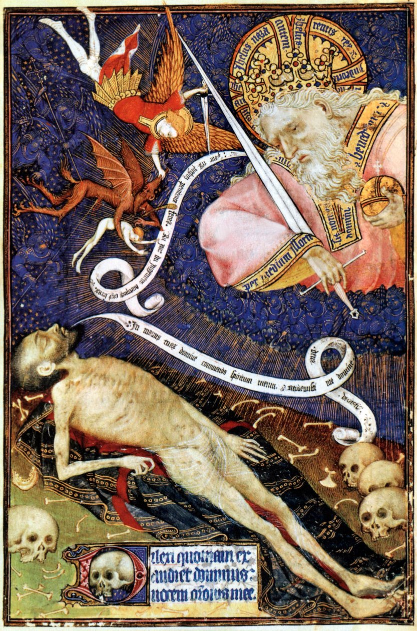 O último julgamento, ilustração das grandes horas de Rohan, 1430 de French School