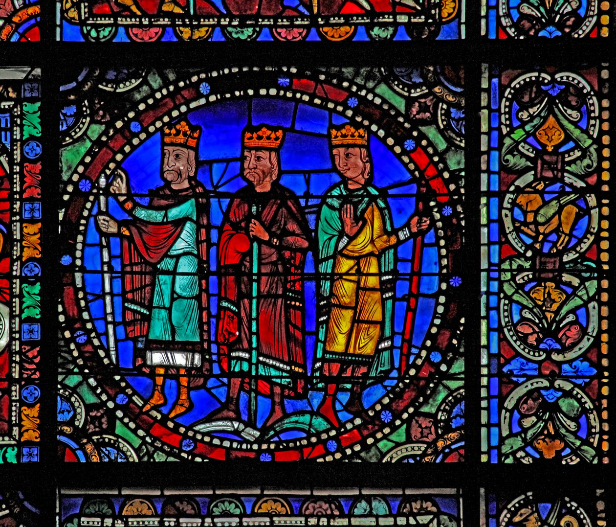 A janela da Vida de Cristo: Os Magos viajando (w50) de French School