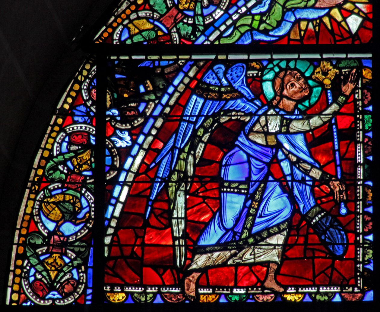 A janela da Vida de Cristo: um anjo (w50) de French School