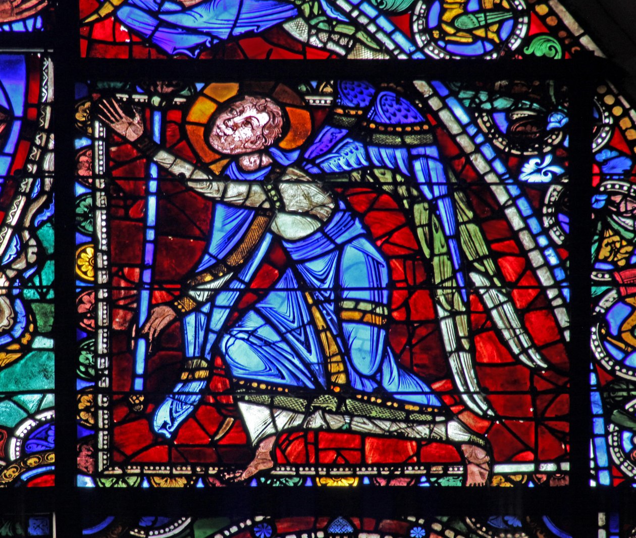 A janela da Vida de Cristo: um anjo (w50) de French School