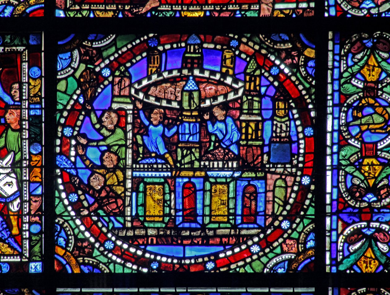A janela da Vida de Cristo: a cidade de Jerusalém (w50) de French School