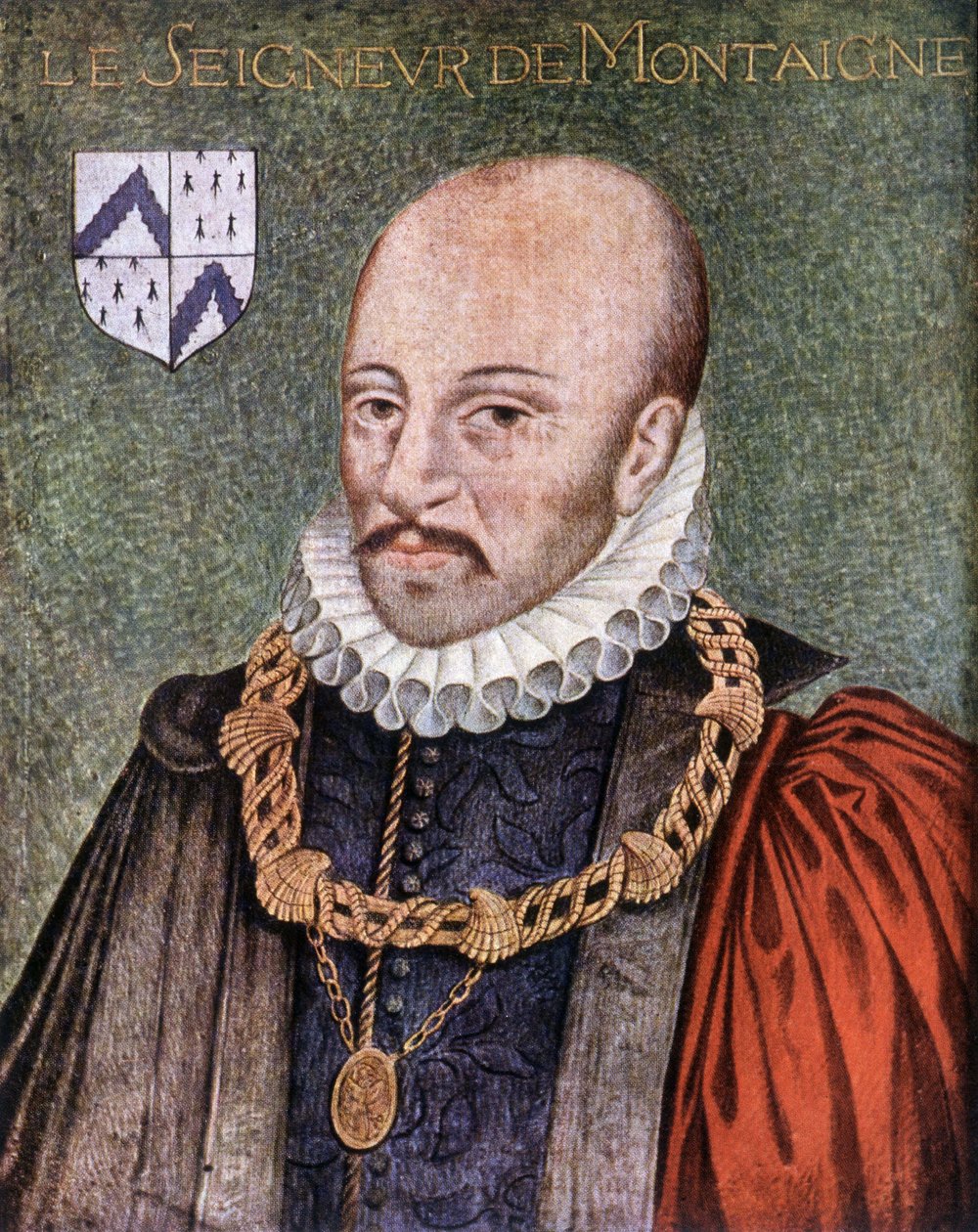 O Senhor de Montaigne - segundo o quadro conservado no Musée Condé de Chantilly de French School