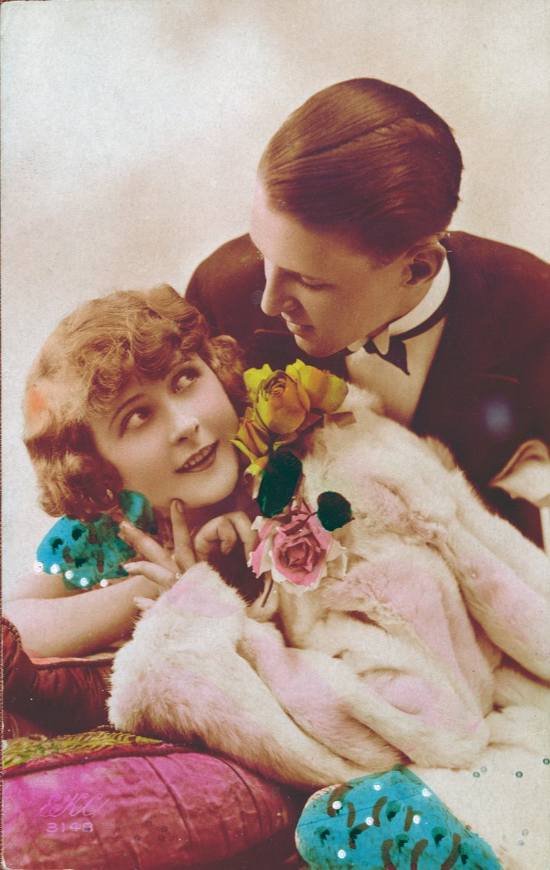 Os amantes, c.1930 de French School