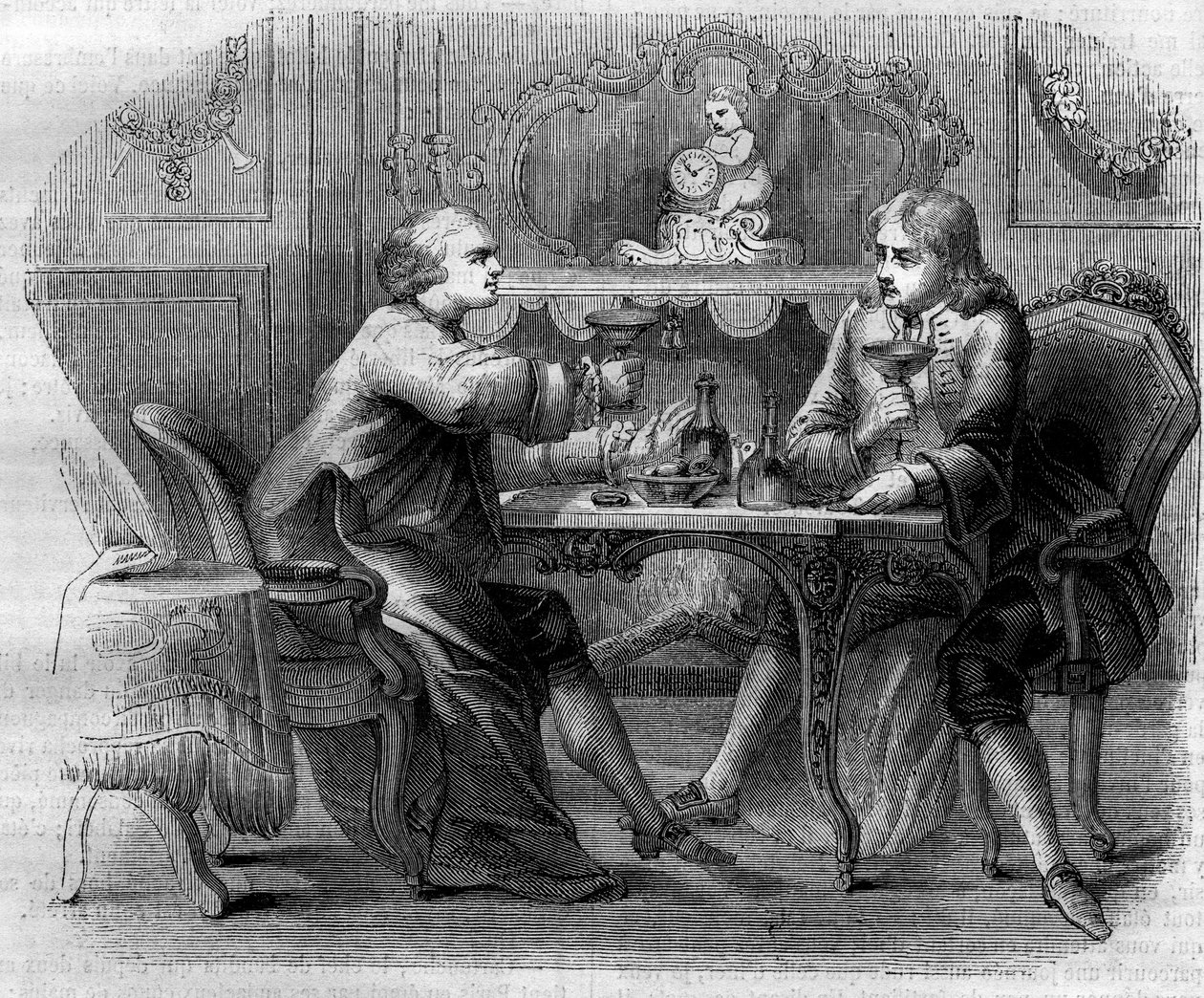 O Marquês de Nointel oferecendo um almoço no bandido Cartucho (Louis Dominique Cartucho disse de French School