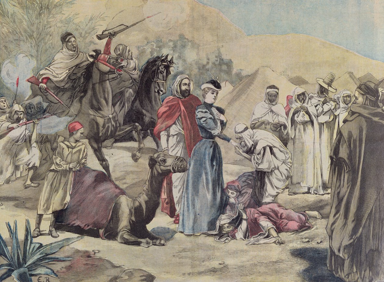 O casamento de uma mulher européia com um chefe árabe, de Le Petit Journal, 1899 de French School