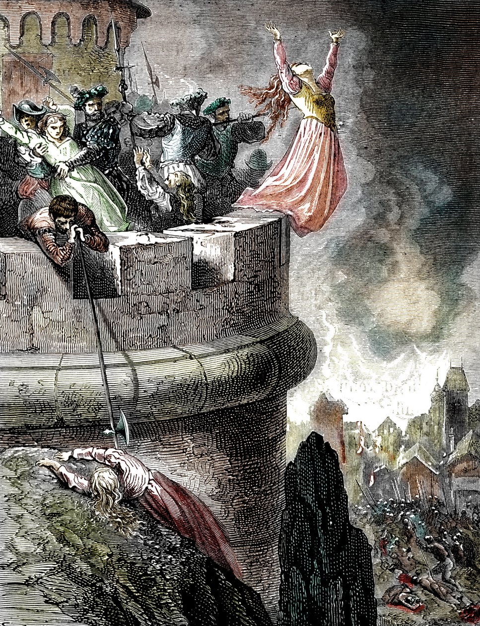 O massacre dos valdenses de Mérindol em 1545, 1866 de French School