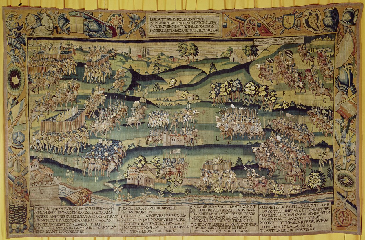 O Encontro dos Dois Exércitos na Batalha de Jarnac, 13 de março de 1569 de French School