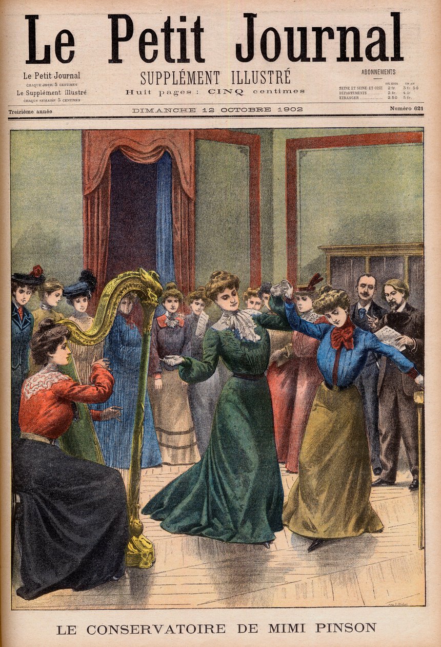 A escola de música e dança Mimi Pinson. Conservatório do Mimi Pinson. Ilustração para o Le petit Journal. de French School