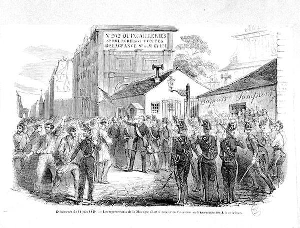 Convenção de Montagnards no Conservatoire des Arts et Metiers de Paris, em 13 de Junho de 1849 de French School