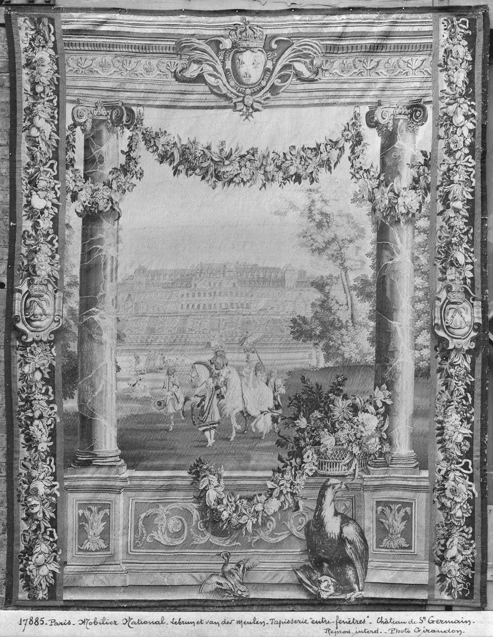 A tapeçaria de Residências Reais ou Meses, Chateau Saint-Germain-en-Laye, c.1676-80, Fábrica Gobelins (ver também 391187) de French School