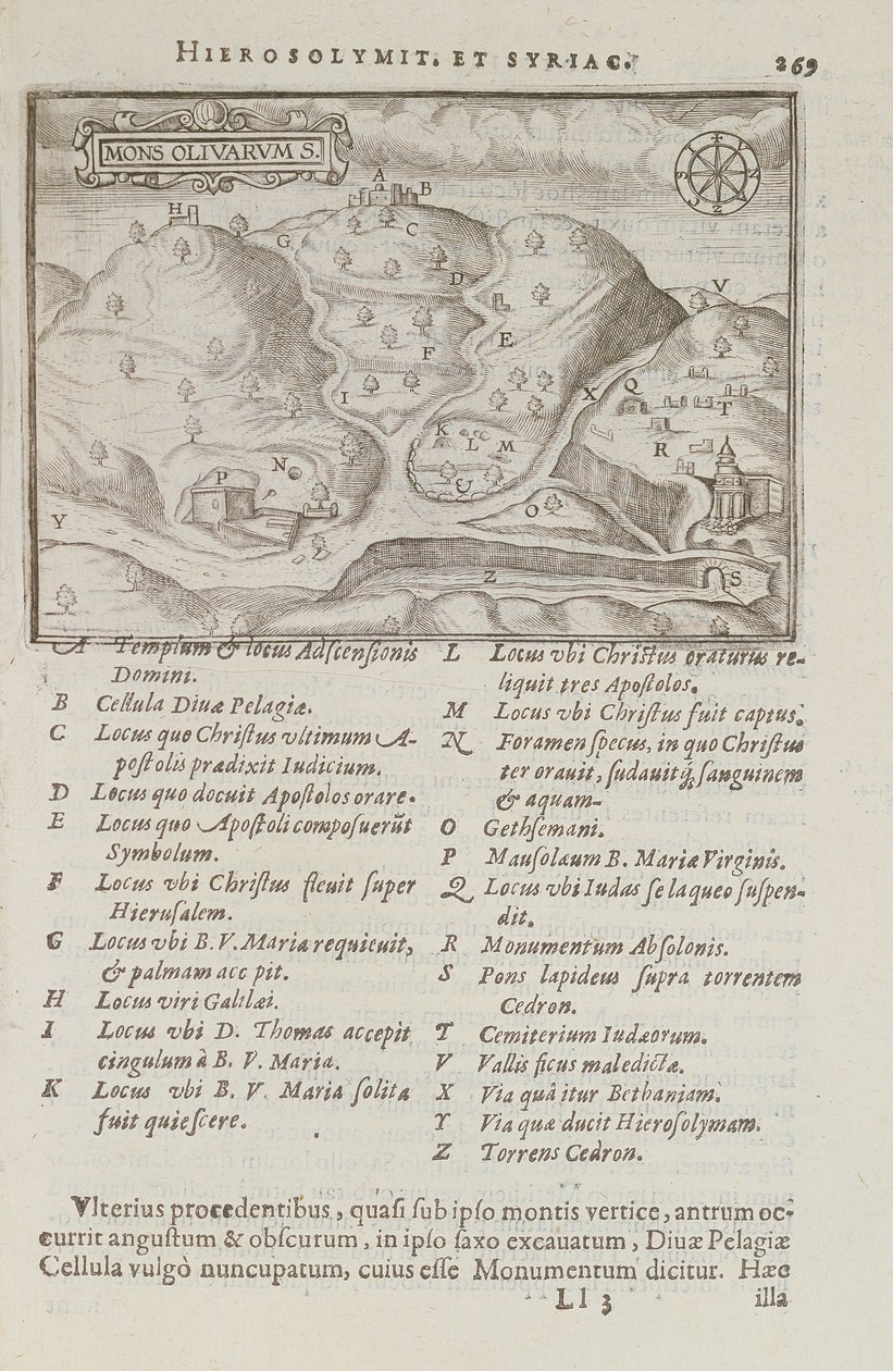 A montagem das azeitonas, Jerusalém viagem de Jerusalém por J. Cotovico, 1619 de French School