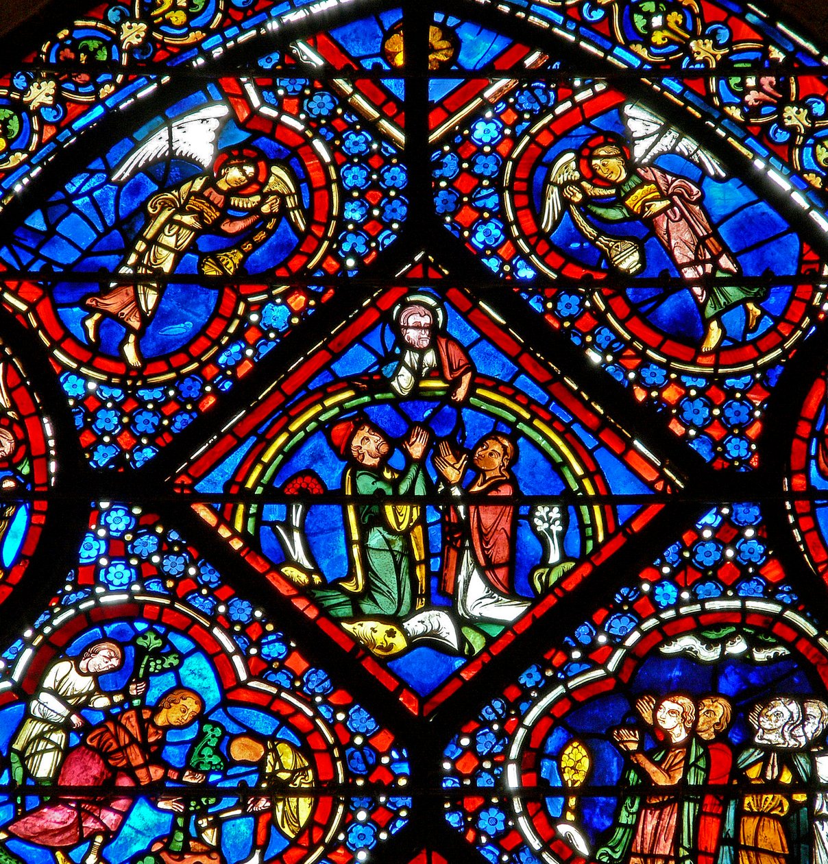 A janela de Noé: Deus no arco-íris diz que nunca mais fará isso (w47) de French School