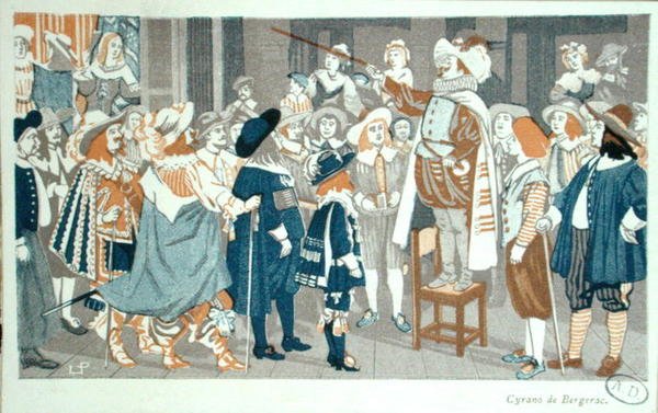 O Discurso do Nariz no Hotel de Bourgogne, ilustração de 