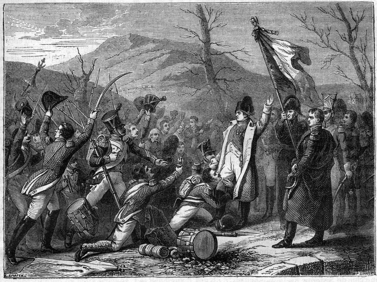 Os Cem Dias - Março 1815: La Bedoyere junta-se a Napoleão - Os Cem Dias: Charles Angelique Francois Huchet de La Bedoyere (Labedoyere de French School