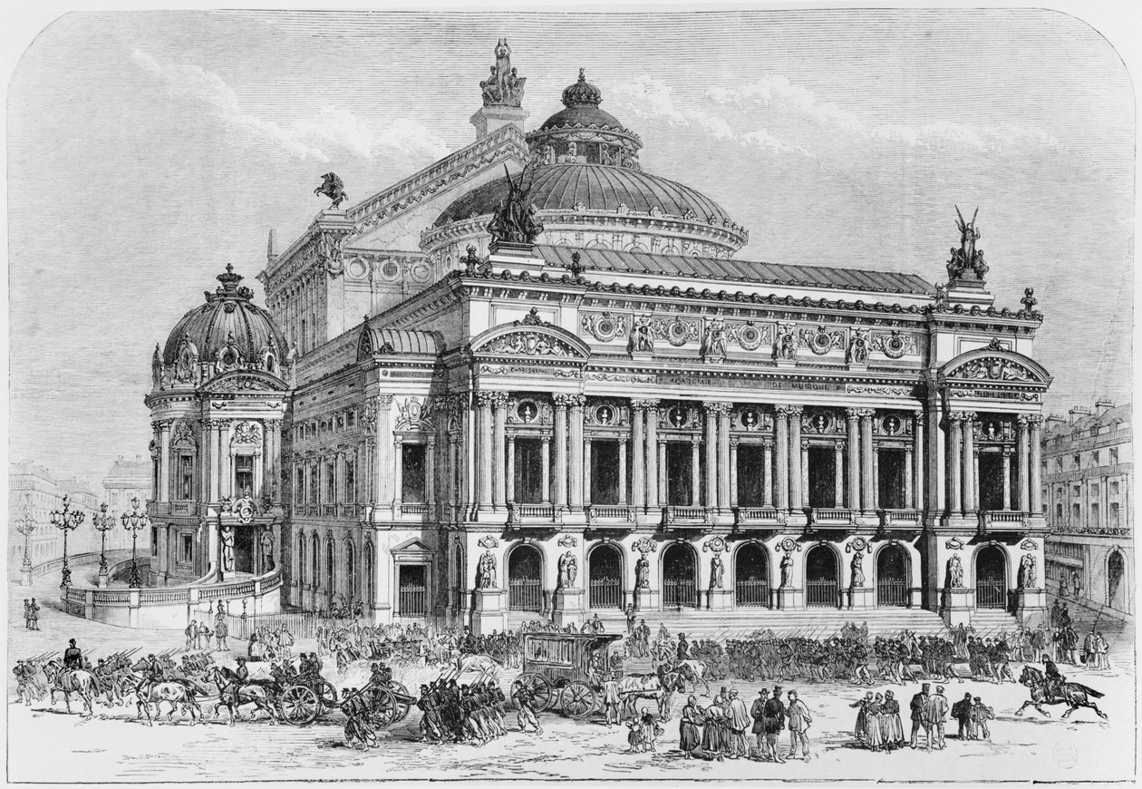 A ópera durante o cerco de Paris, 1871 de French School