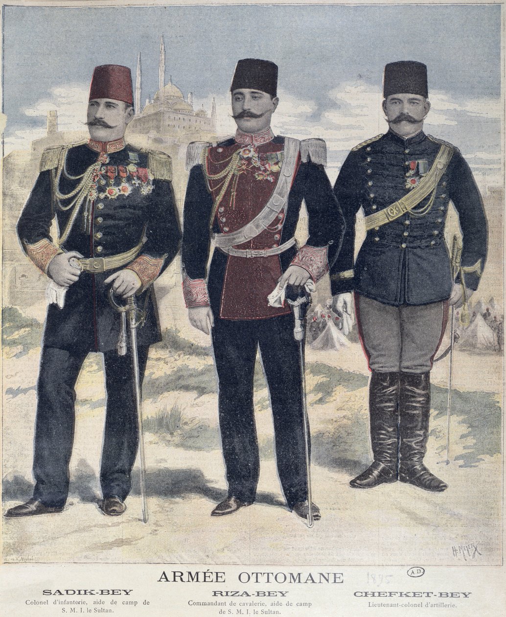 O Exército Otomano, 1895 de French School