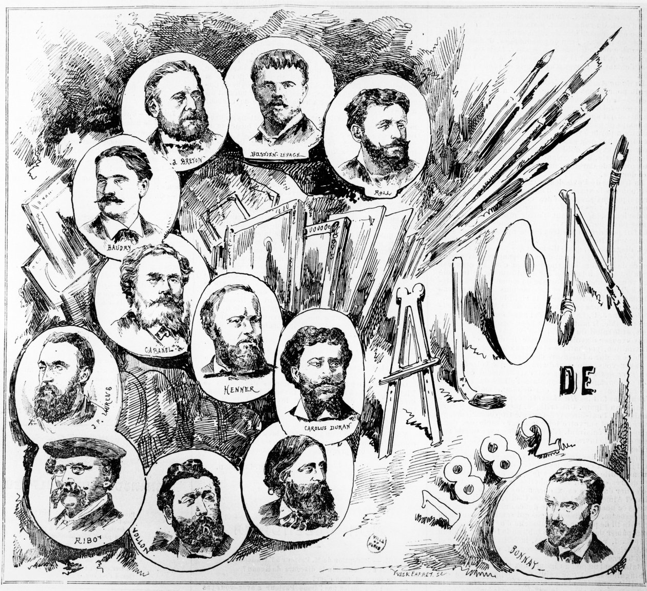 O salão de Paris de 1882 de French School
