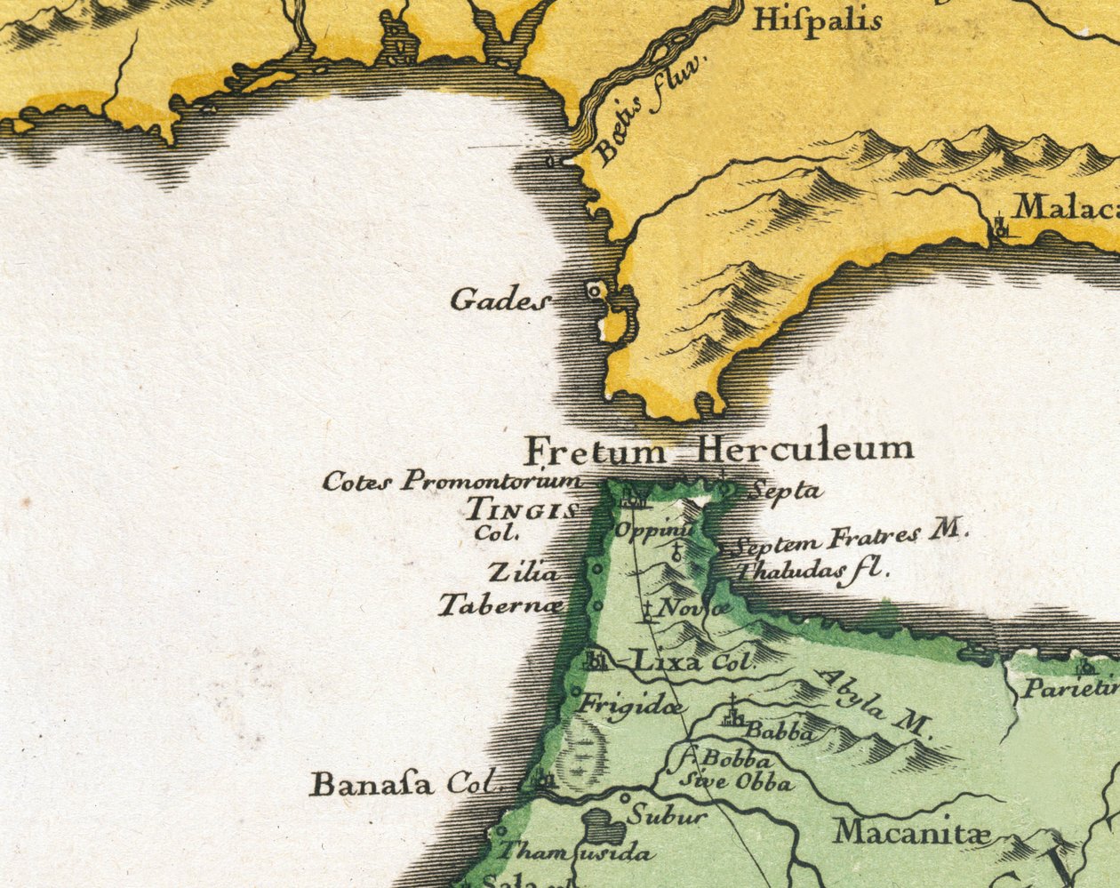 Os Pilares de Hércules (cor litho) de French School
