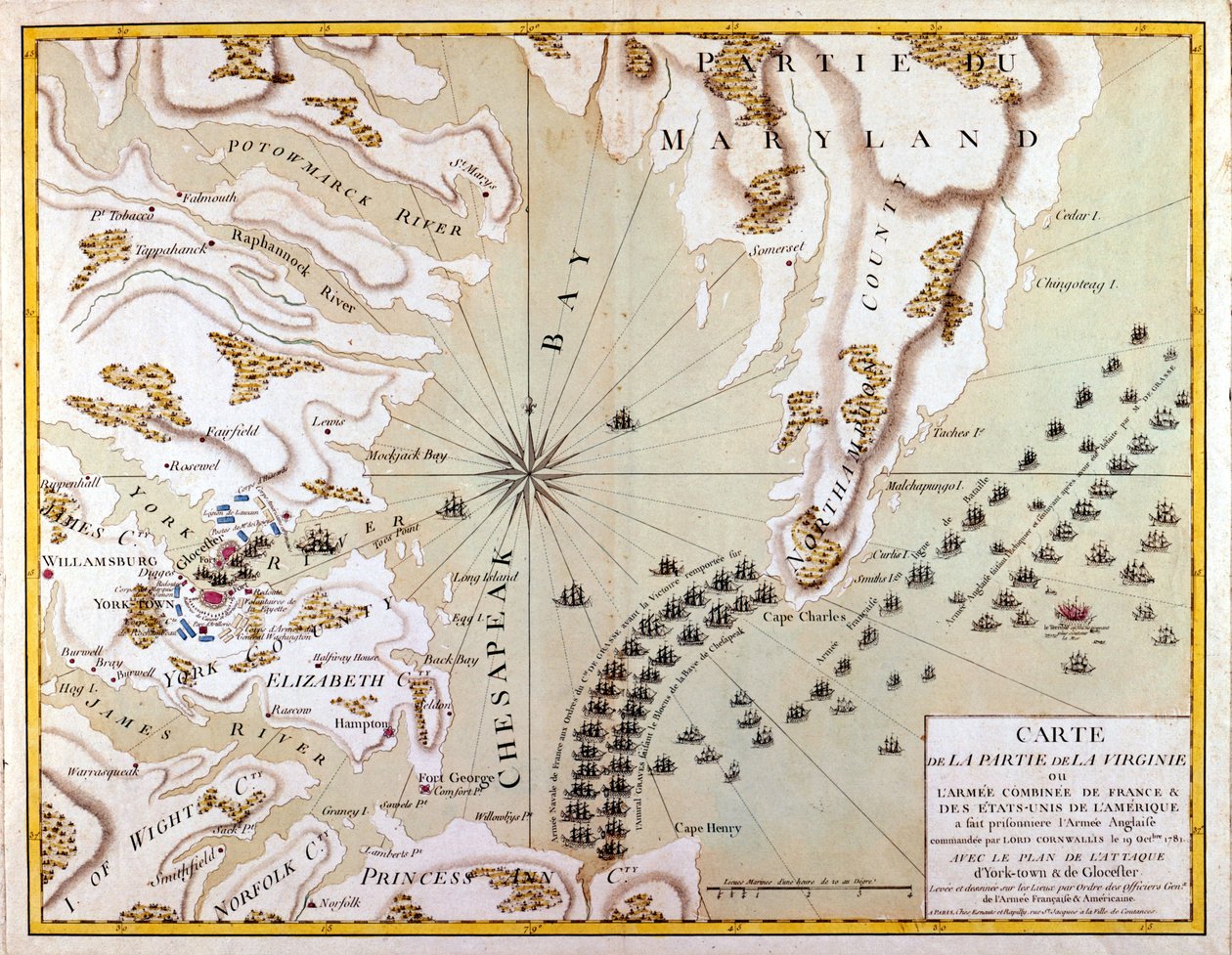 O Plano de Ataque em Yorktown e Gloucester de French School