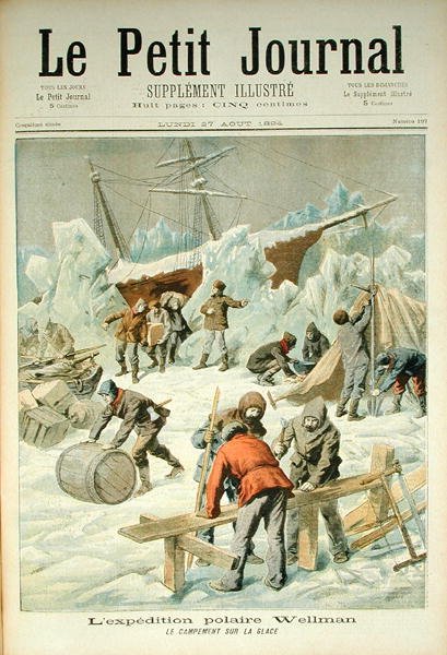 A Expedição Polar de Walter Wellmann (1858-1934) de Le Petit Journal, 27 de agosto de 1894 de French School