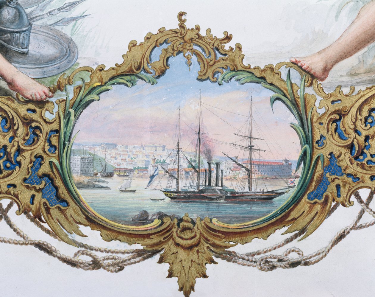 O Porto de Sebastopol, 1854 de French School