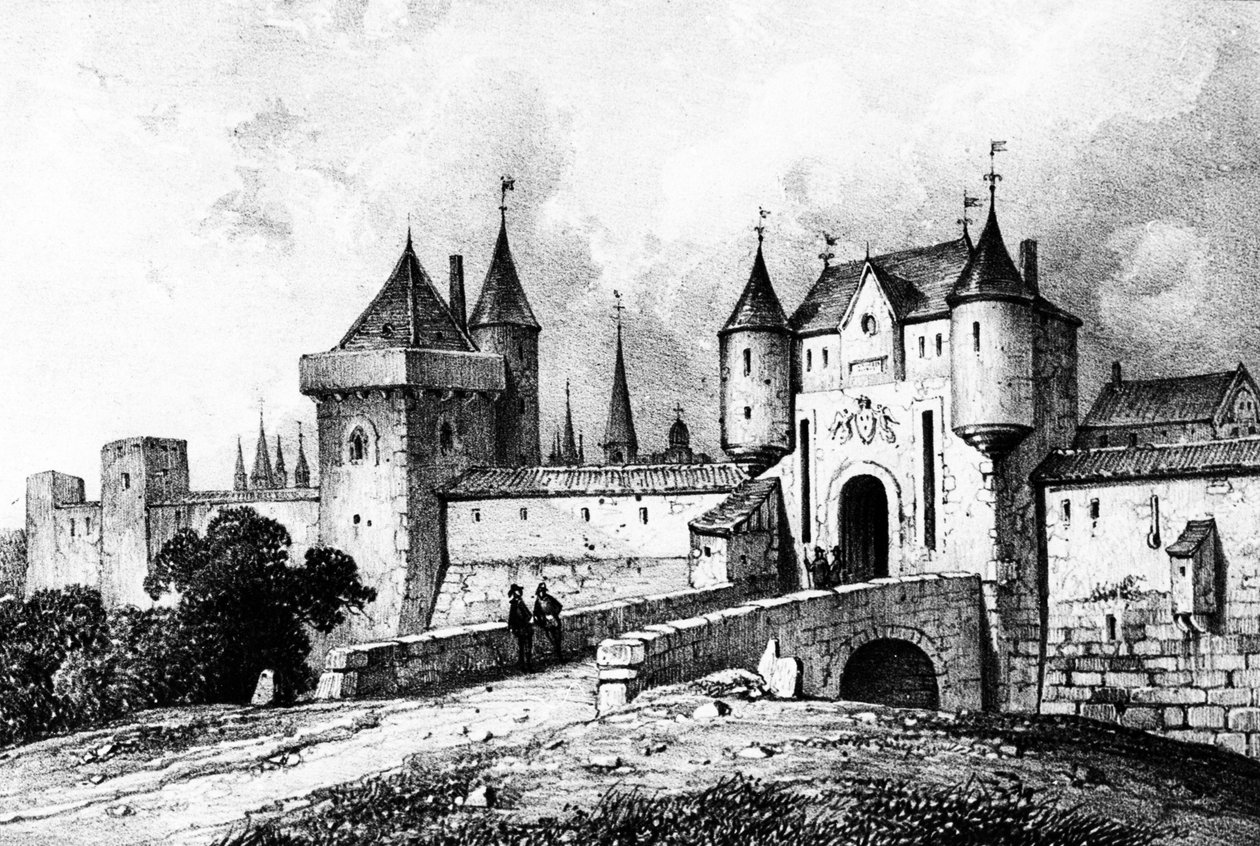 Porte Saint-Honoré, Paris no século XIII de French School