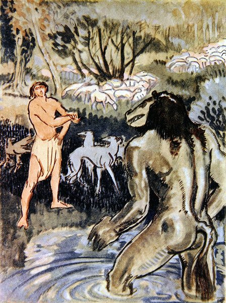 O Príncipe e o Dragão (cor litho) de French School