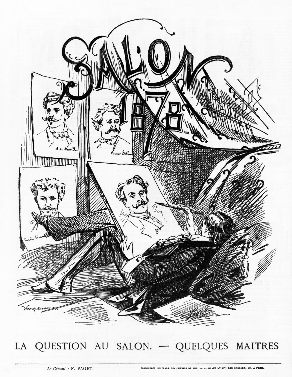 A Questão no Salão - Qualquer mestre Salão de Paris de 1878 de French School