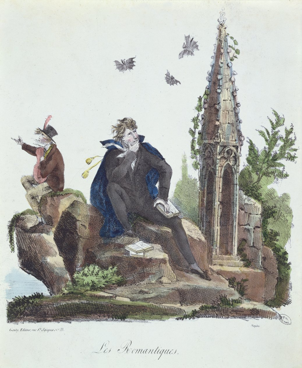Os românticos, gravados por Montoux e Cheyere, 1830 de French School
