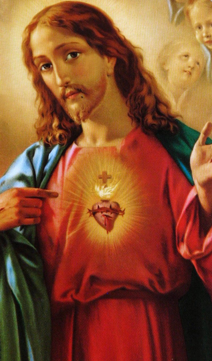 O Sagrado Coração de Jesus, século XIX de French School