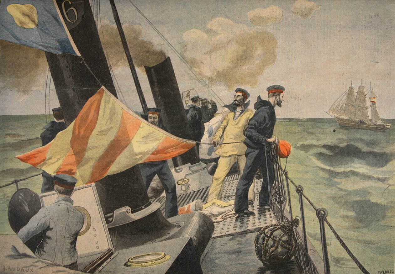 A Guerra Hispano-Americana, ilustração do Le Petit Journal: Supplement illustre, 1898 de French School