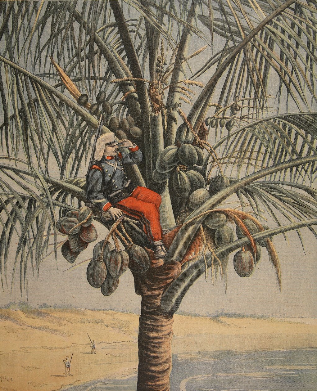 A Guerra da América Espanhola, ilustração do Le Petit Journal: Suplemento illustre, 12 de junho de 1898 de French School