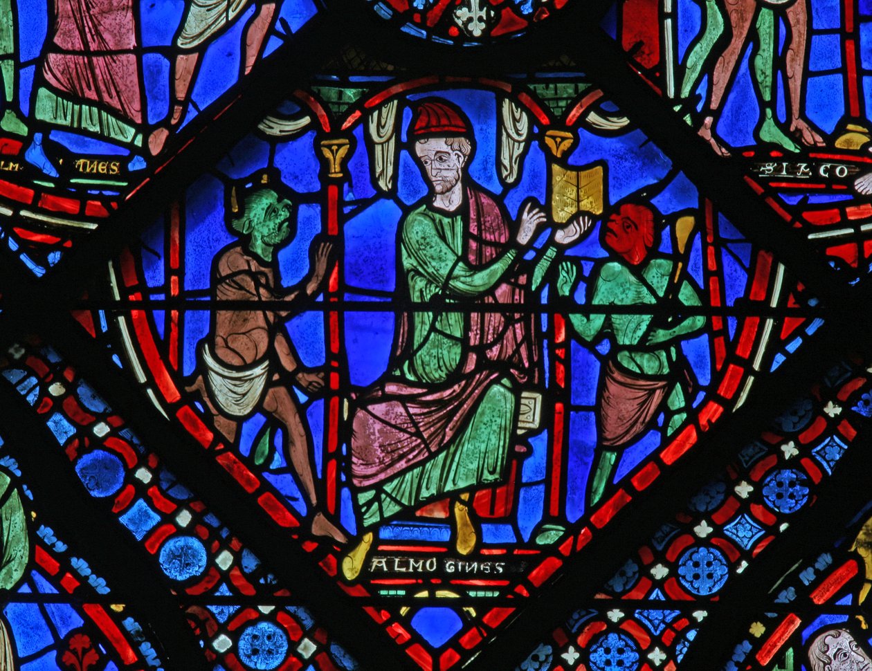 The St James Window: Almogines (Hermogines) levanta demônios (w5) de French School