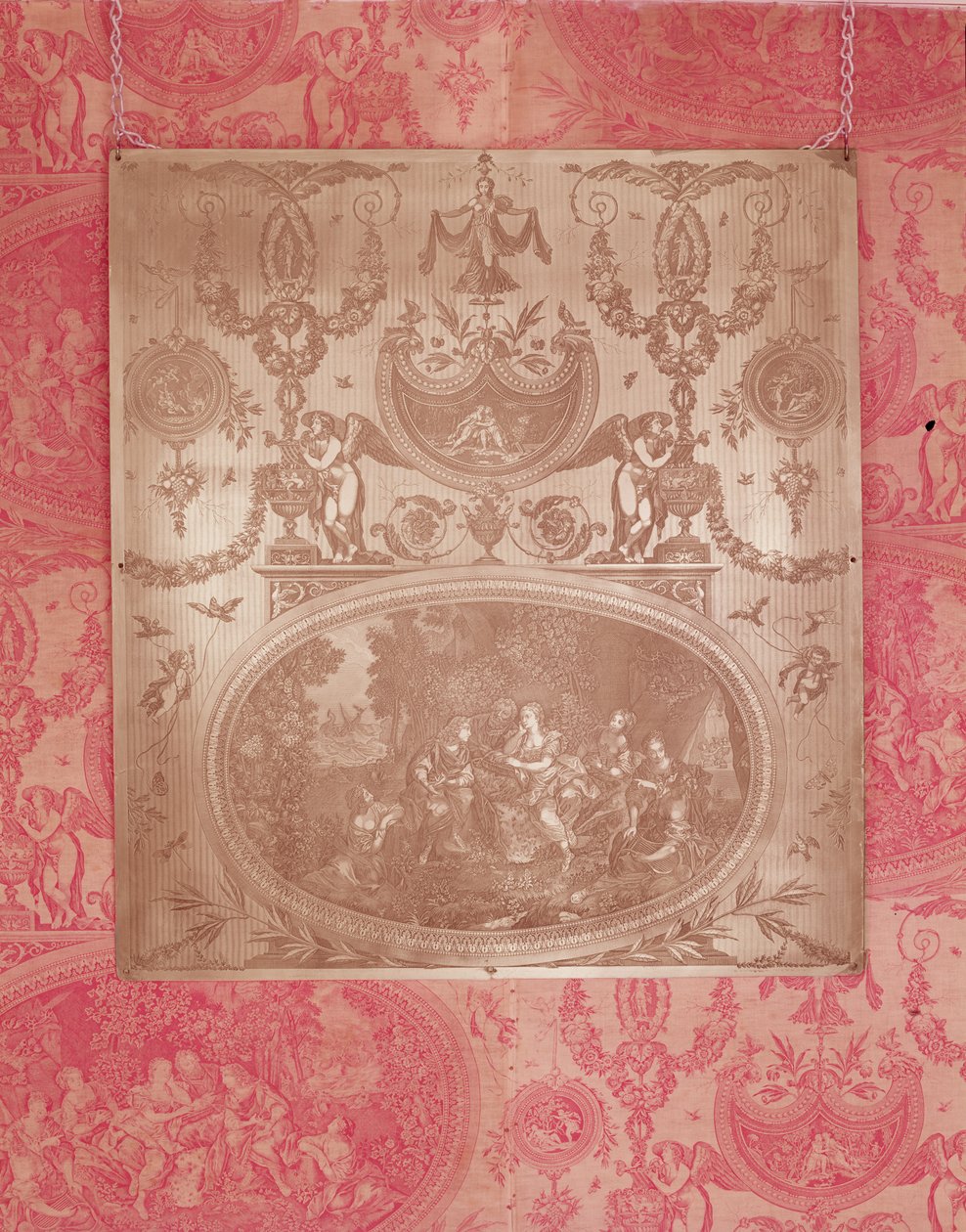 The Story of Telemachus, placa para impressão em tecido Toile de Jouy (cobre) de French School
