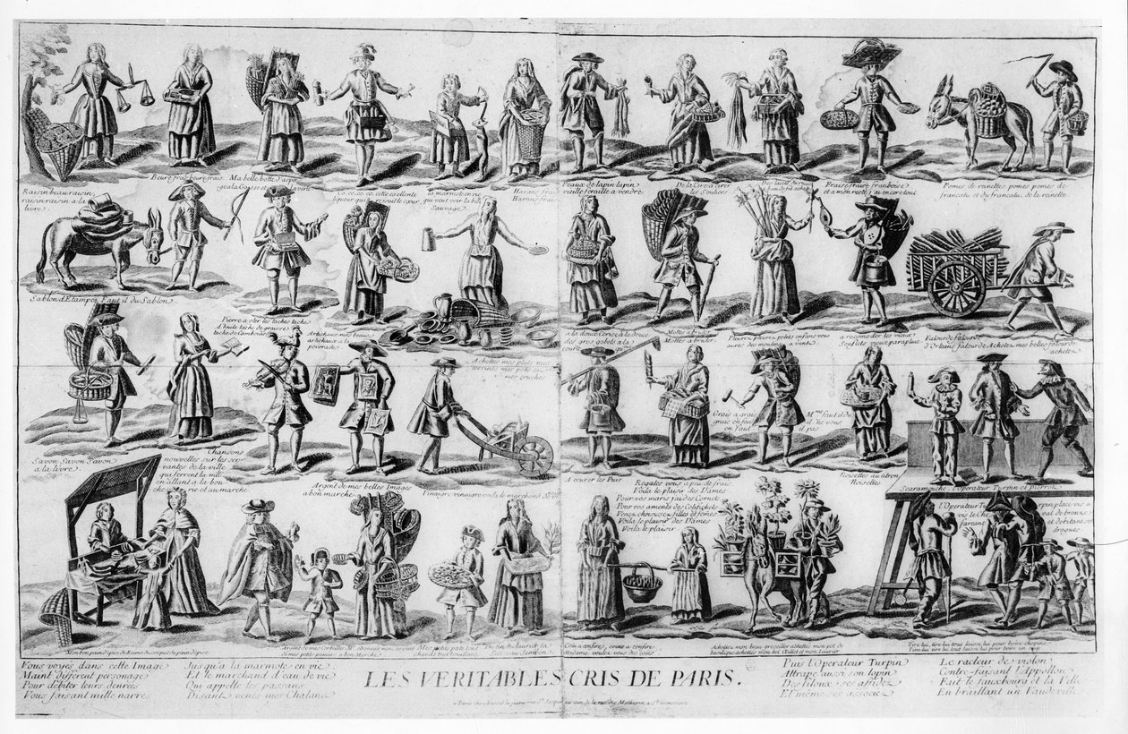 Os gritos da rua de Paris de French School