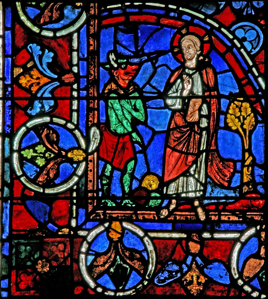 A Tentação de Cristo no Deserto (w30a) de French School