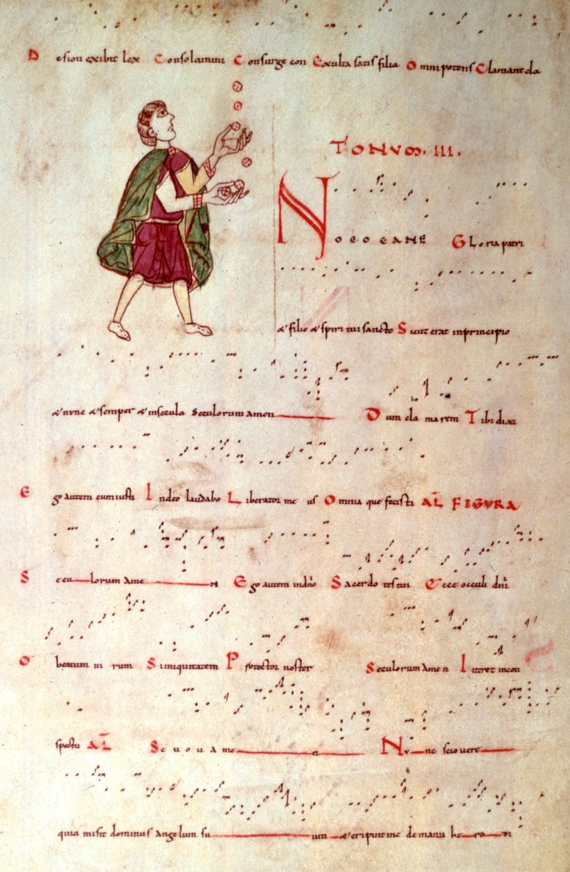 A Terceira Modalidade, a partir de um tonário em notação Aquitaniana (vellum) de French School