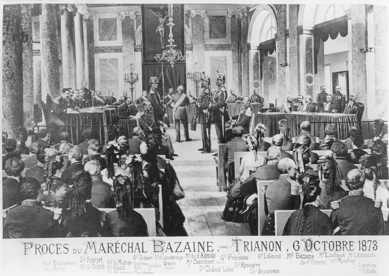 O Julgamento do Marechal Bazaine, Trianon, 6 de outubro de 1873 de French School