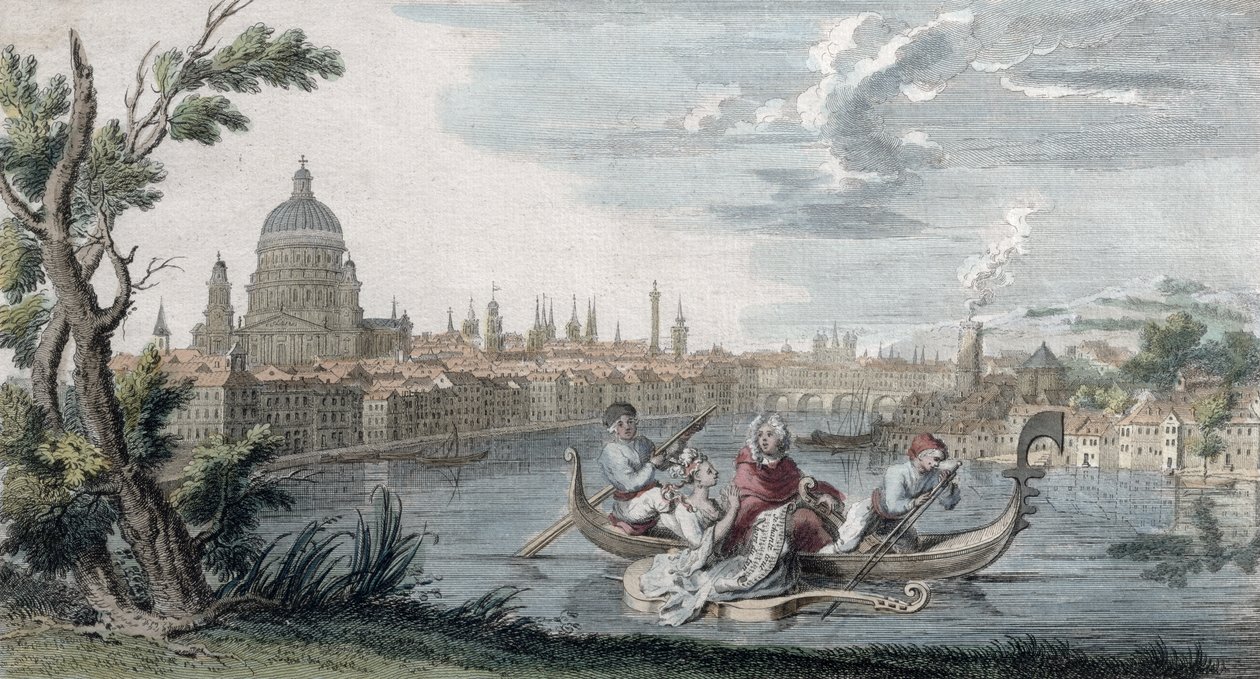 O Triunfo do Gosto Moderno, dedicado à Signora Faustina Bordoni (1693-1781), gravado por Venerys, c.1727 de French School