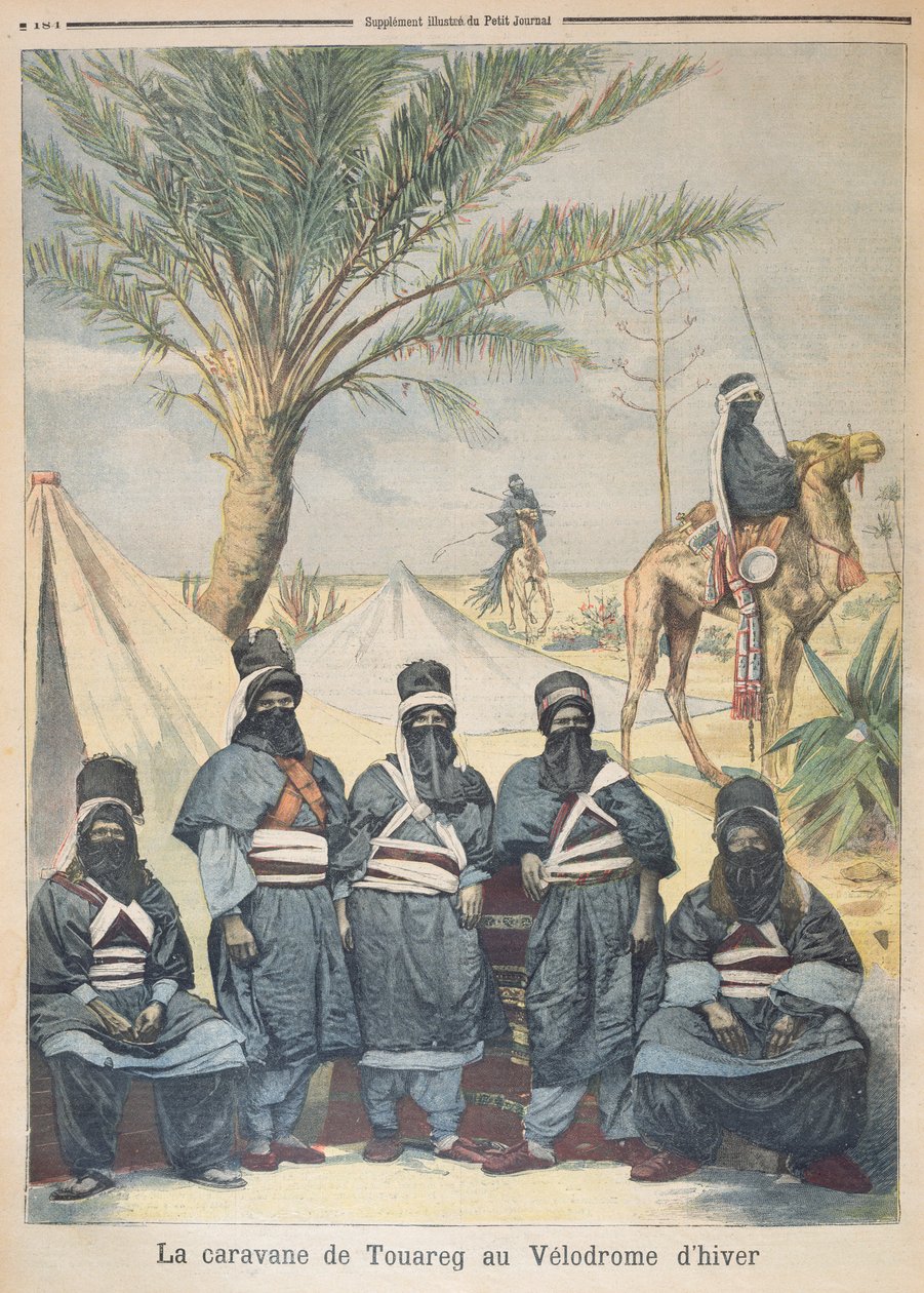 A caravana Tuareg no Velódromo de Inverno, ilustração do Le Petit Journal, 4 de junho de 1894 de French School