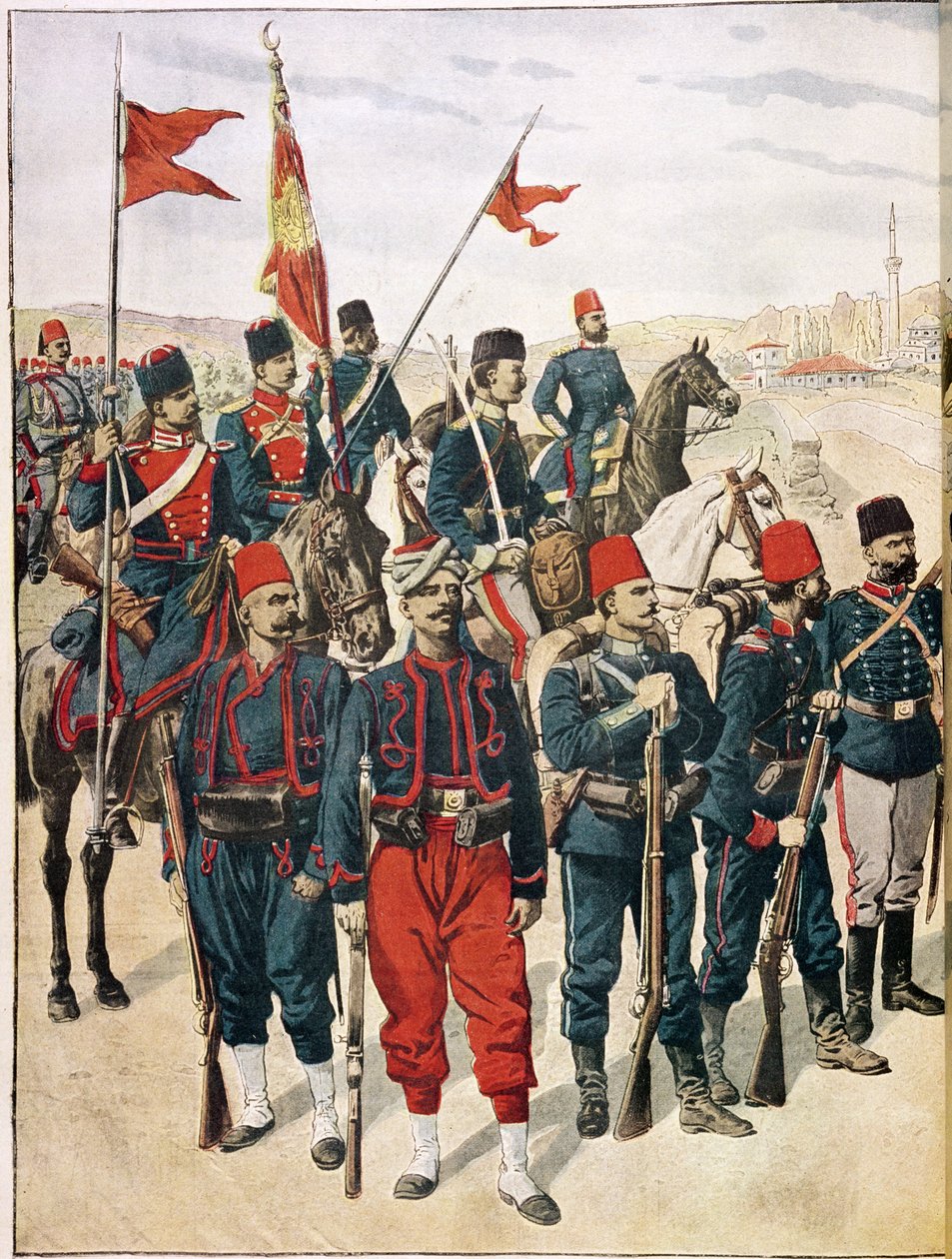 O exército turco durante a guerra dos Balcãs, 1912-1913 de French School