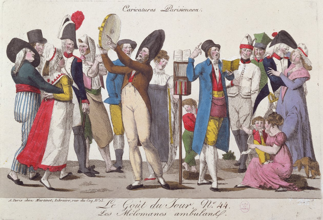 The Wandering Musicians, número 44 da série Le Gout du Jour, início do século XIX de French School