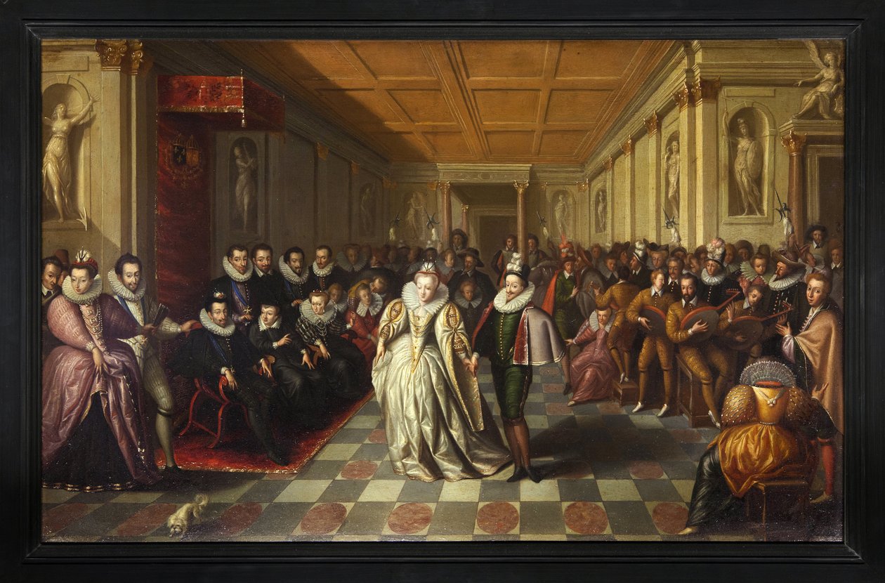O Baile de Casamento do Duque de Joyeuse (óleo sobre tela) de French School