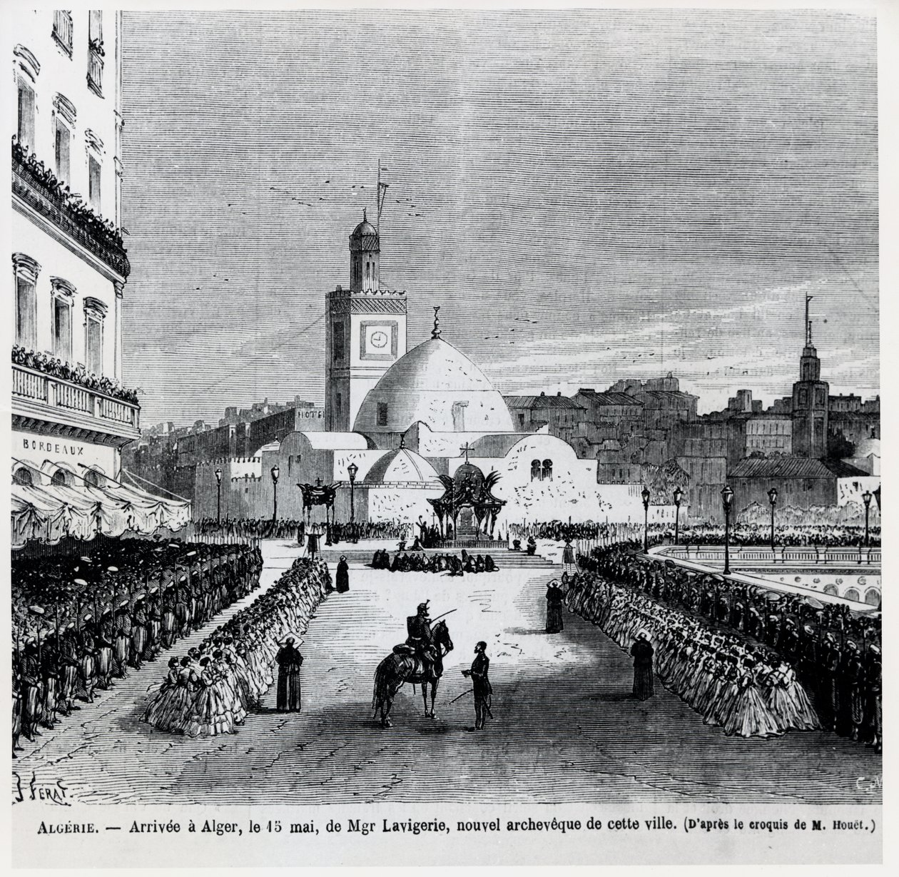 A chegada a Argel de Charles Lavigerie, o novo arcebispo da cidade, 15 de maio de 1867 de French School