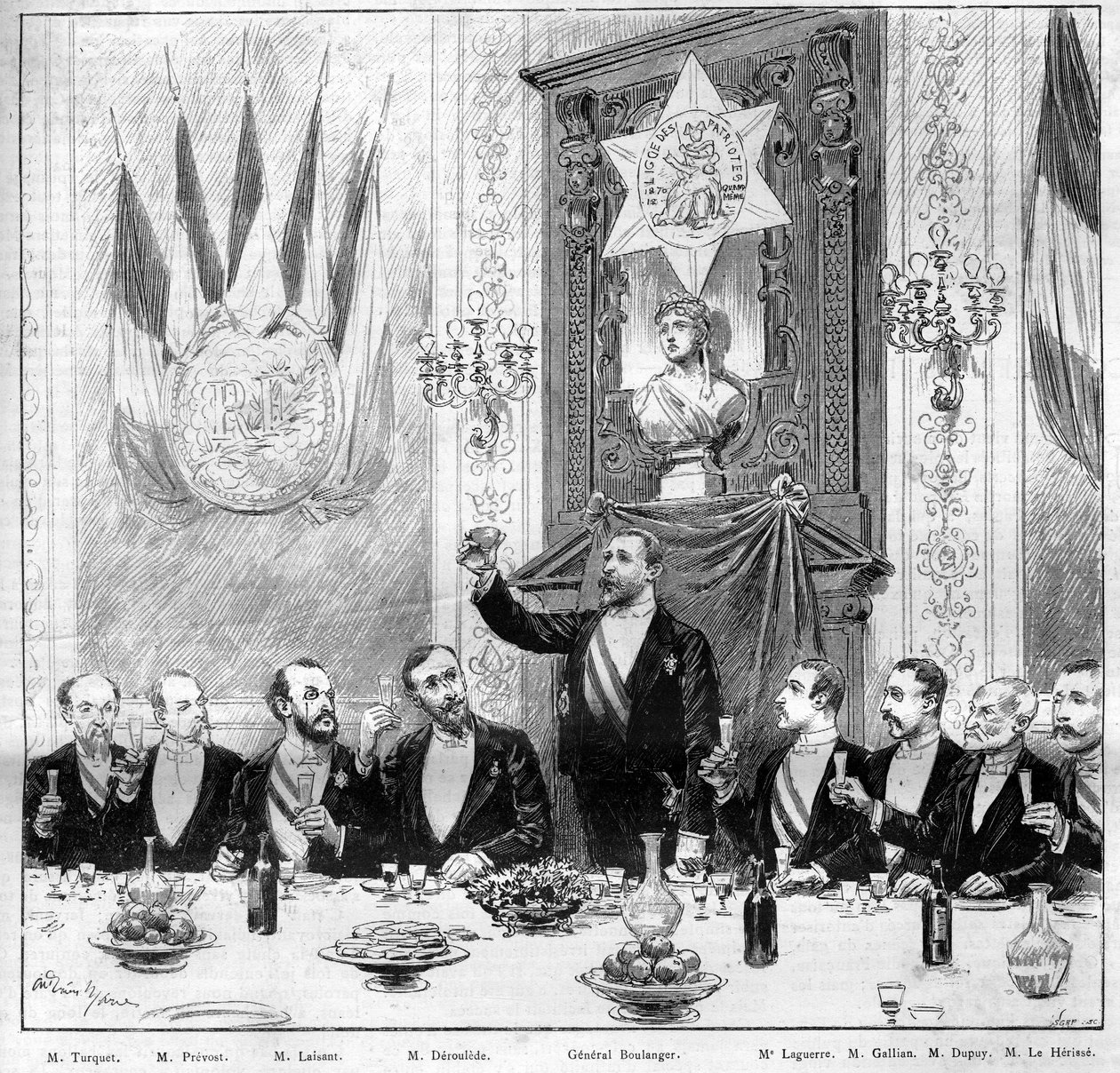 O banquete oferecido pela Liga dos Patriotas ao General Boulanger em 25 de novembro de French School