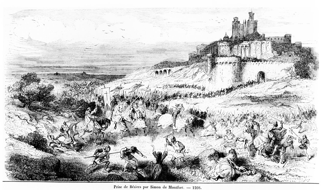 A captura de Béziers por Simon de Montfort em 22 de julho de 1209 de French School
