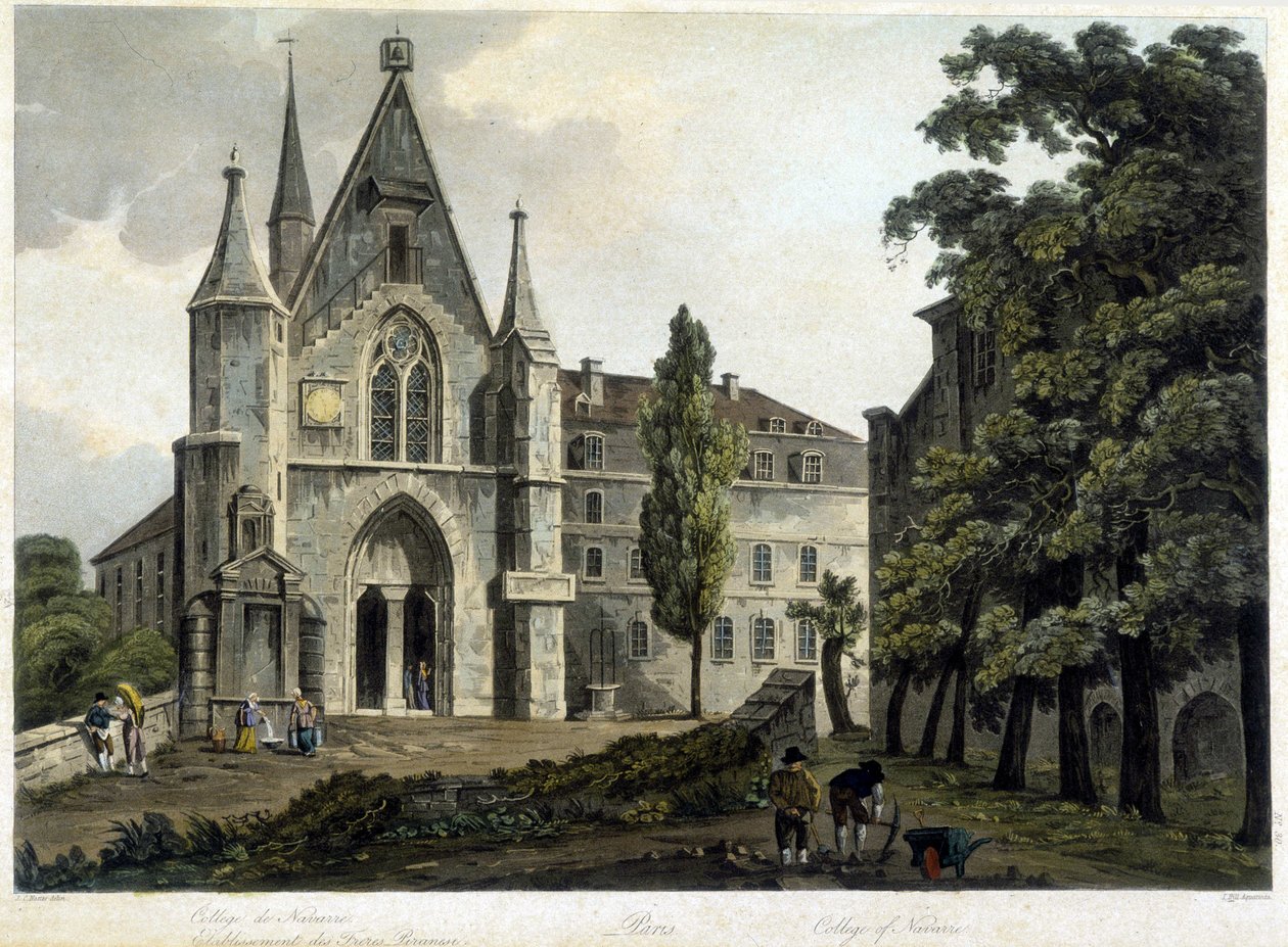 A capela do Colégio de Navarra por volta de 1804 (Escola Politécnica). de French School
