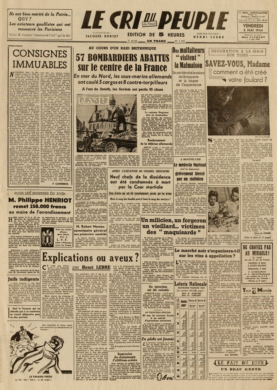 O grito do povo - Sexta-feira, 5 de maio de French School