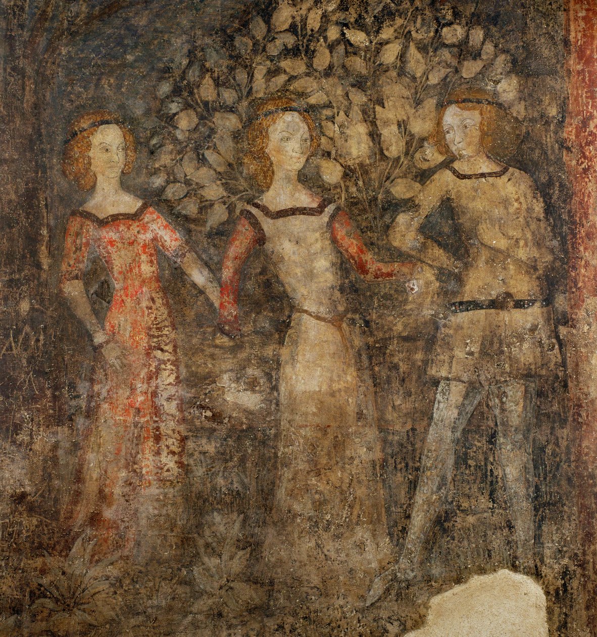 A dança, cena cortês ... (fresco) de French School